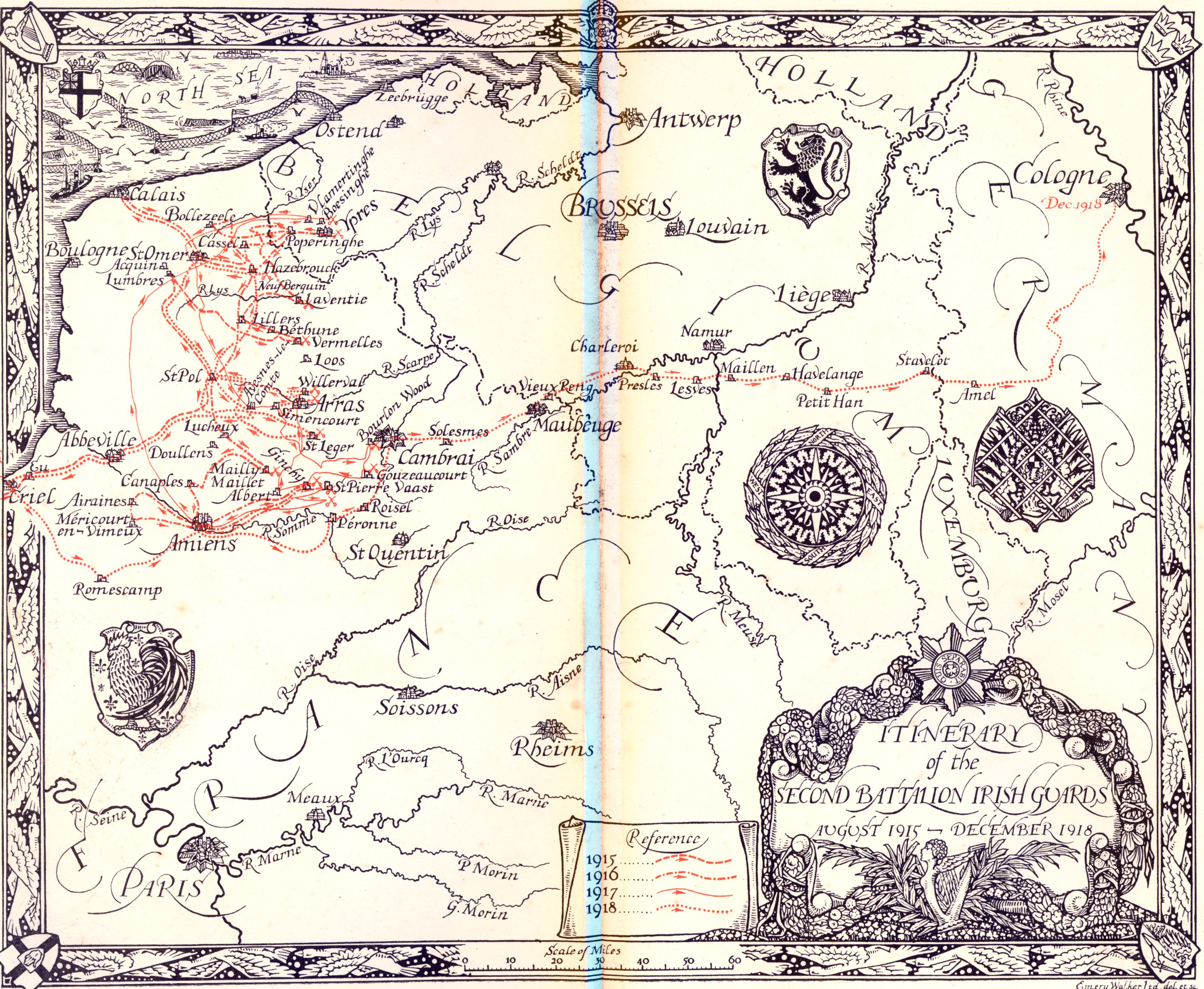 Itinerary of the Second Battalion Irish Guards